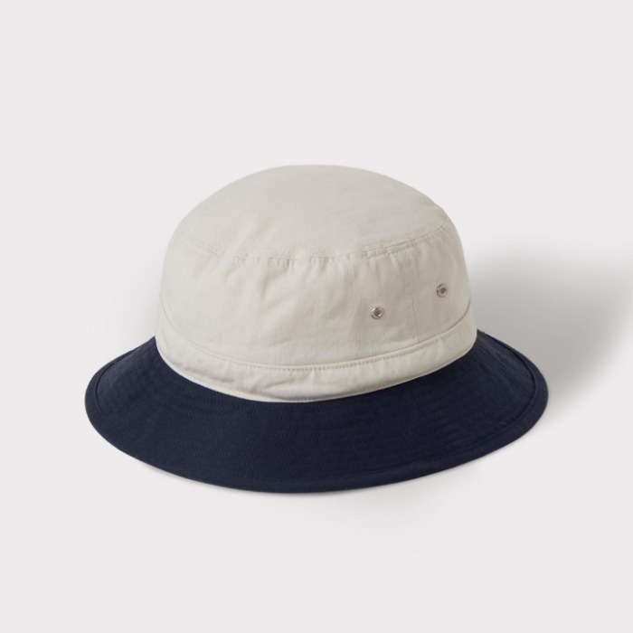 Phigvel Chino Cloth Bucket Hat Ecru x G.Navy