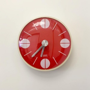 1973 KRUPS Wall Clock Germany Red