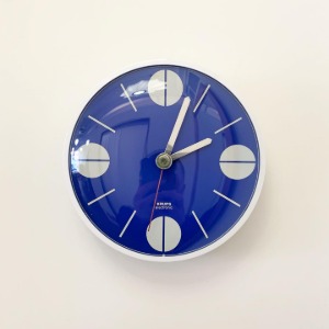1972 KRUPS Wall Clock Germany Blue