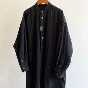 Porter Classic Vintage Cotton Shirt Dress Black (Women)