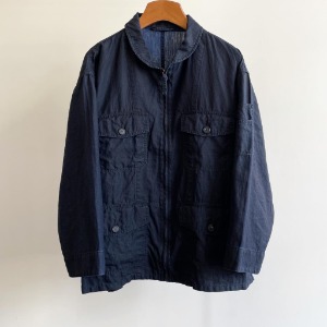 Porter Classic Farmer’s Linen Mil Zip-up Jacket Indigo