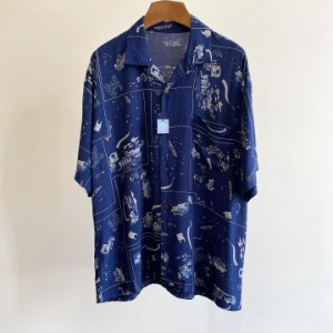 Porter Classic Aloha Shirt “French Film” Navy