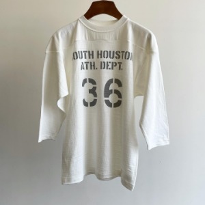 Warehouse 3/4 Sleeved Football T “South Houston” Off White