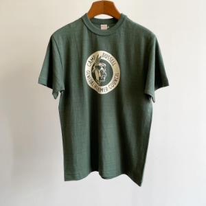Warehouse Printed T-shirt “Camp Russell” Green