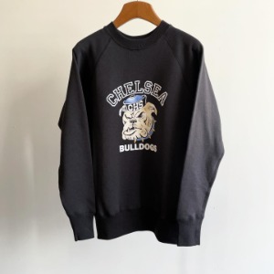 Warehouse Flocking Print “Bulldogs” Sweatshirts Black
