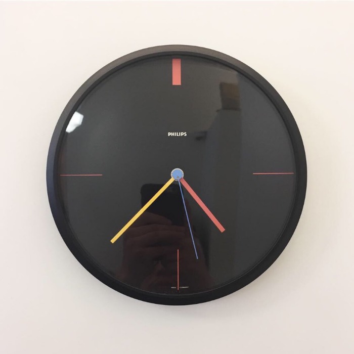 1980’s Philips Modernist Round Wall Clock