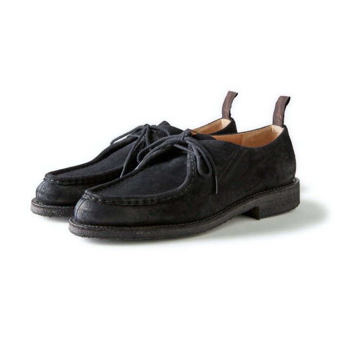 Old Joe “The Shepherd” Distressed Suede Tyrolean Shoes Black