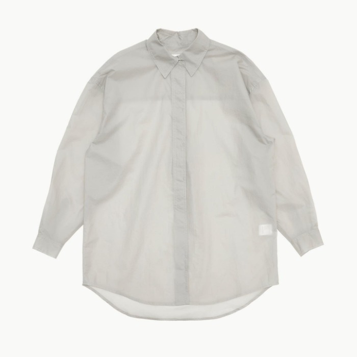 Amomento Sheer Button Shirts Grey