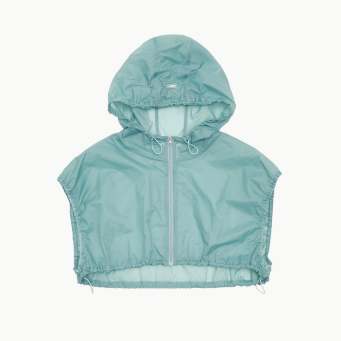 Amomento String Hooded Top Sky Blue