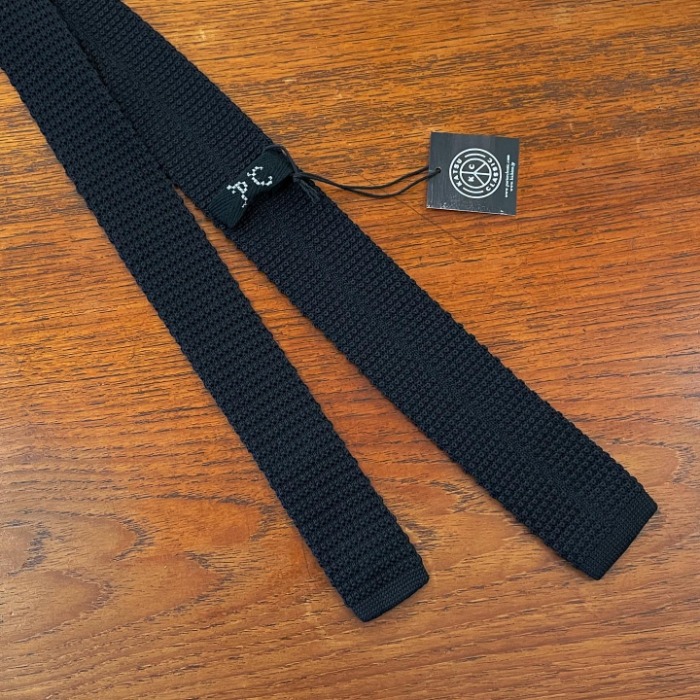 Porter Classic Classic Silk Knit Tie Black