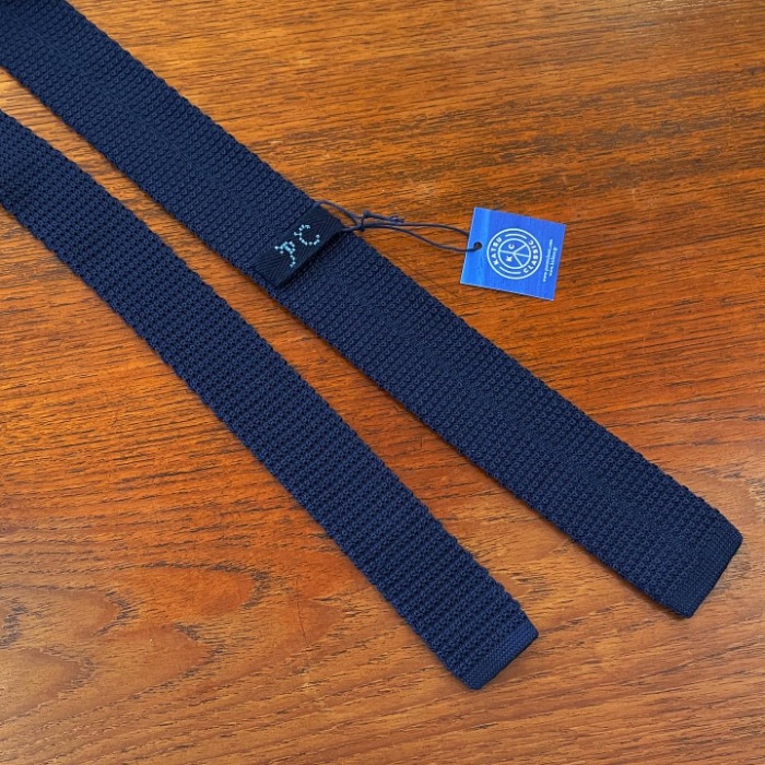 Porter Classic Classic Silk Knit Tie Navy