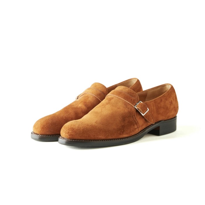 Old Joe “The Jodhpur” Artisan Leather Strap Shoes Cognac Kudu Suede