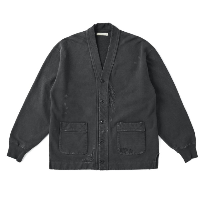 Old Joe Buttoned Front Sporting Cardy (Scar Face) Graphite