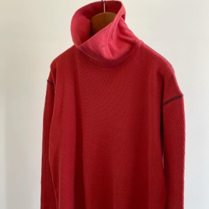 Porter Classic Hand Work Thermal Turtleneck Red