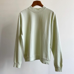 Amomento Mens Garment Dyed Sweatshirt Lime Mint (Mens) 