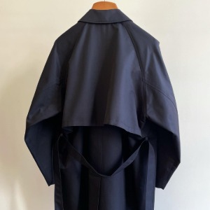 Le 17 Septembre Homme / 917 Chambray Single Breasted Trench Coat Navy