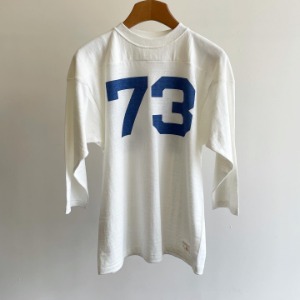 Warehouse 3/4 Sleeved Football T “No.73” Off White