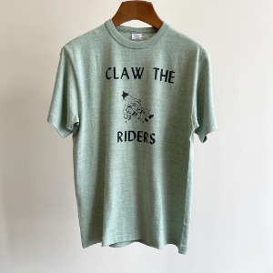 Warehouse 88/12 Mock Crew Neck T-shirt “CLAW” Green