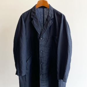Porter Classic Farmer’s Linen Work Coat Indigo